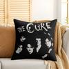 The CCure Rock Band Cushion Cover Silky Short Plush Invisible Zipper Dustproof Sofa Pillow Case For Home Decor