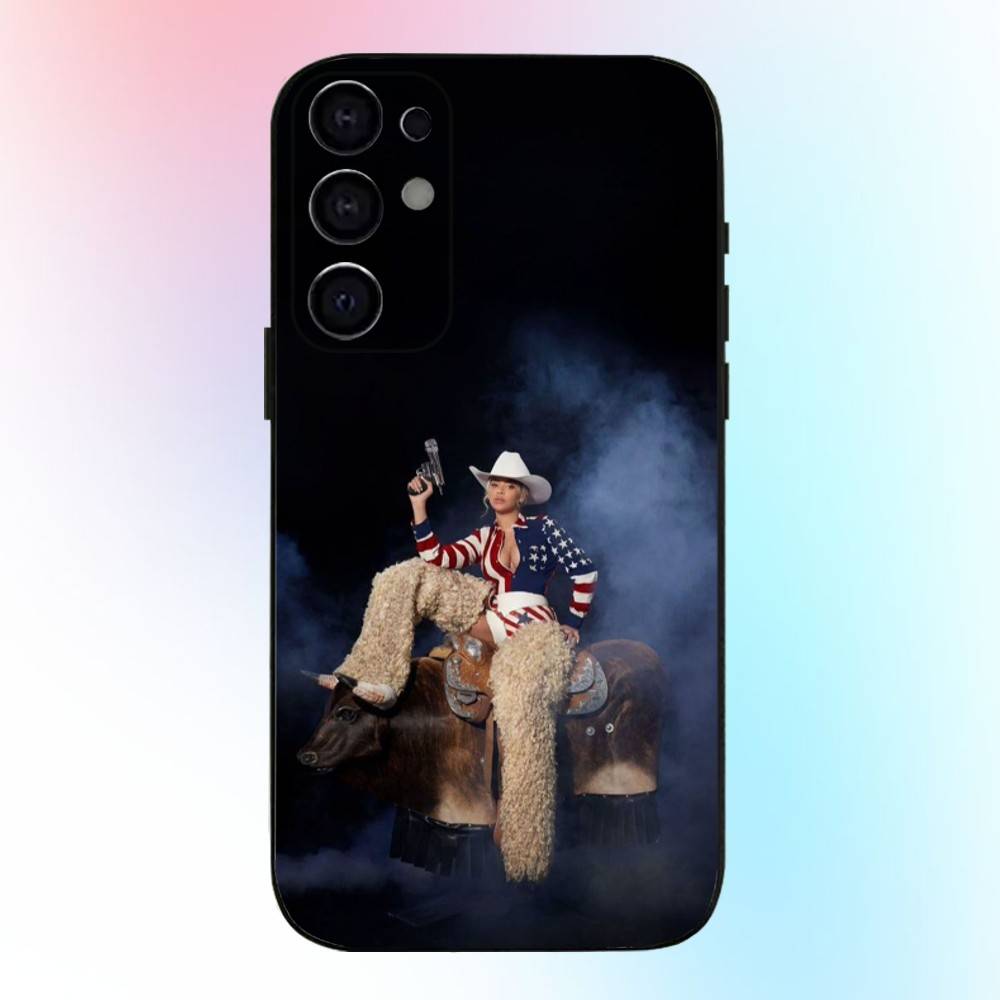 C-Carter Cowboy B-BEYONCE Phone Case For Samsung S25,S24,S21,S22,S23,S30,Ultra,S20,Plus,Fe,Lite,Note,10,9,5G Black Cover