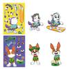 8/16pcs Cute Cartoon PAW Patrol Anime Puzzle Stickers Game DIY Chase Make-a-Face Assemble Funny Decals Assemble Jigsaw Toys Gift