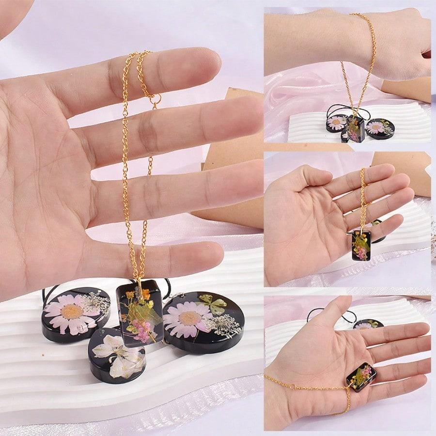 Crystal Epoxy DIY Mold Resin Necklace Pendant Silicone Mold Jewelry Making Mold