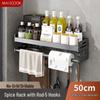 Meichu Drill-Free Space Aluminum Wall-Mounted Kitchen Spice Rack