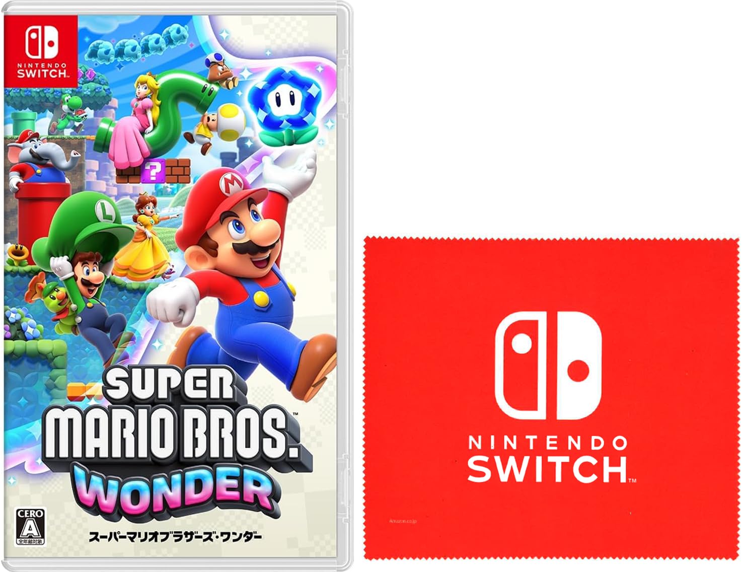 

Super Mario Wonder Switch Дизайн логотипа Nintendo Switch В комплекте ткань из микрофибры Bros. - [Бонус]