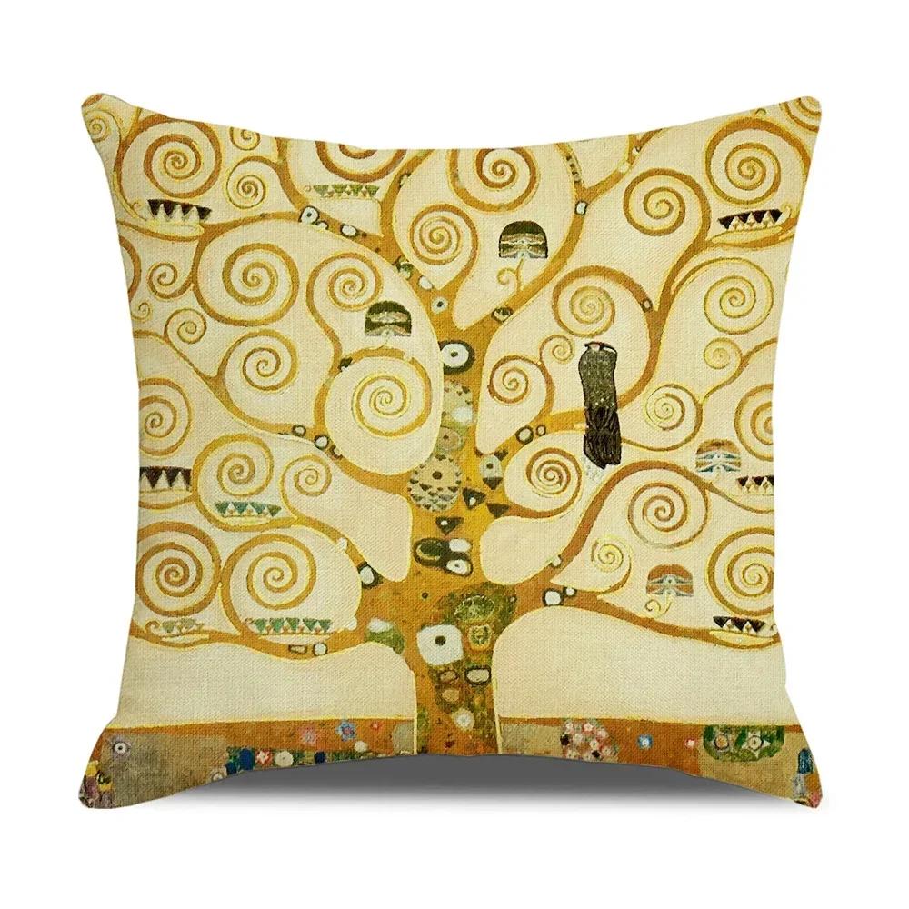 Vintage Art Cushion Cover Oil Painting Pillowcase Living Room Sofa Decoration