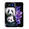 Panda Baby, Giant Panda Family Phone Case For Samsung Z Flip 7 6 5G Galaxy Z Flip4 Z Flip5 Z Flip3 Coque Black Hard PC Shell Pro