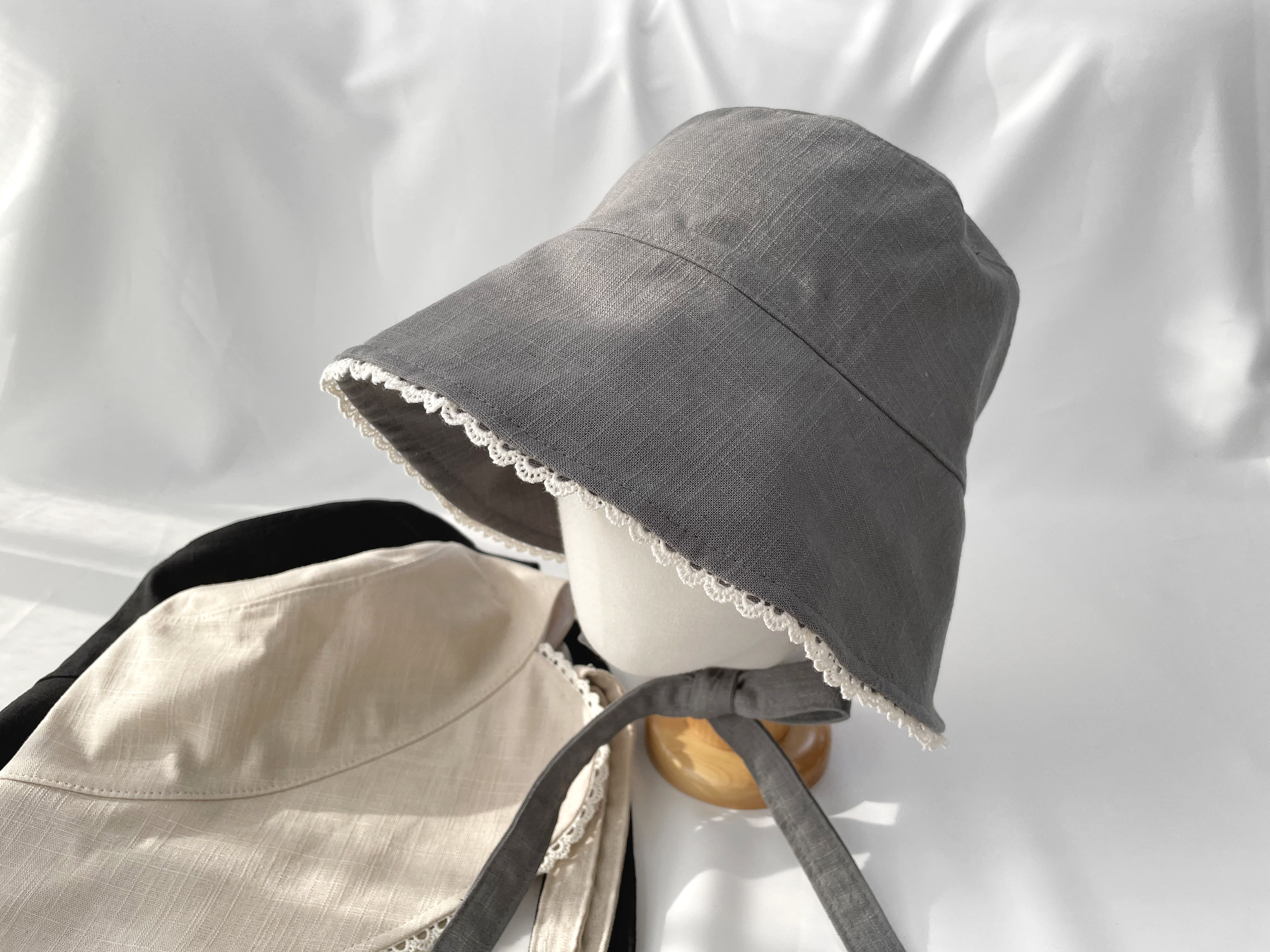 

Женская осенне-зимняя хлопковая кружевная шляпа-панама black