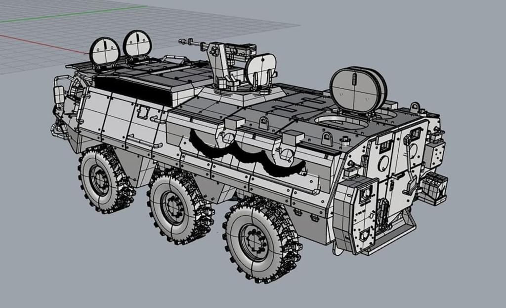 PLATZ 1/72 Finnish Army Sisu XA-203 AMV Armored Personnel Carrier Plastic Model FIP-9