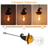 Halloween Decorative Light Bulb Rechargeable Light Bulb with Silicone Hanging Rope Pumpkin Head