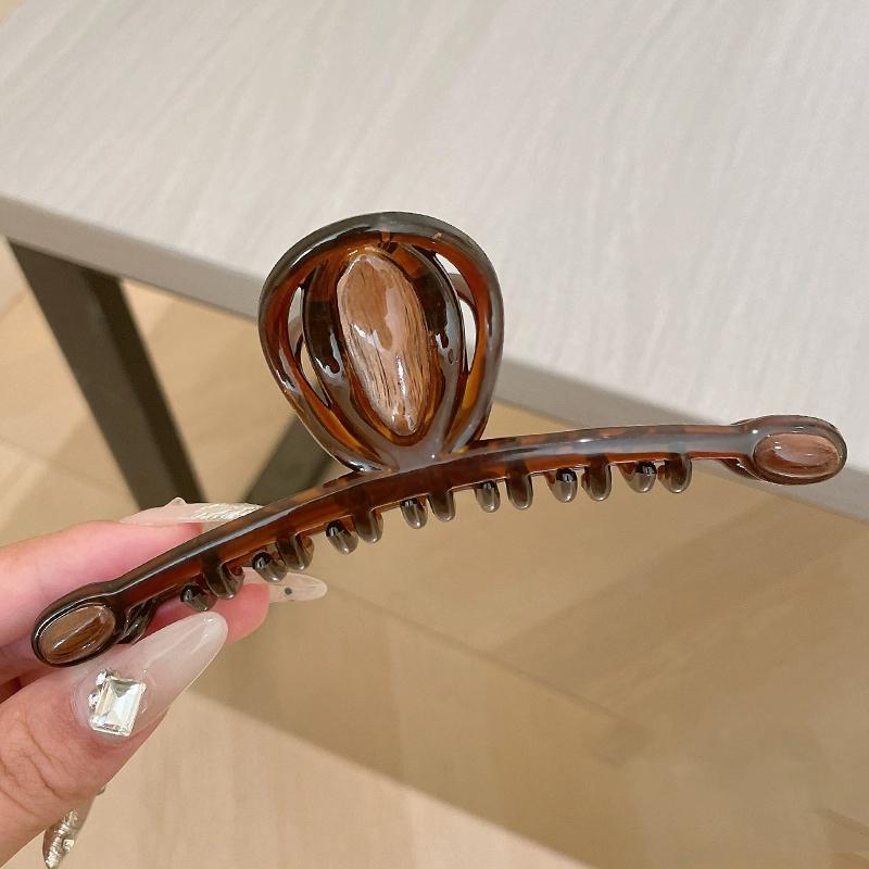 

Новый акриловый зажим для волос, большой размер, цвет дерева, зажим-акула, заколки для волос, захват, женские аксессуары для волос