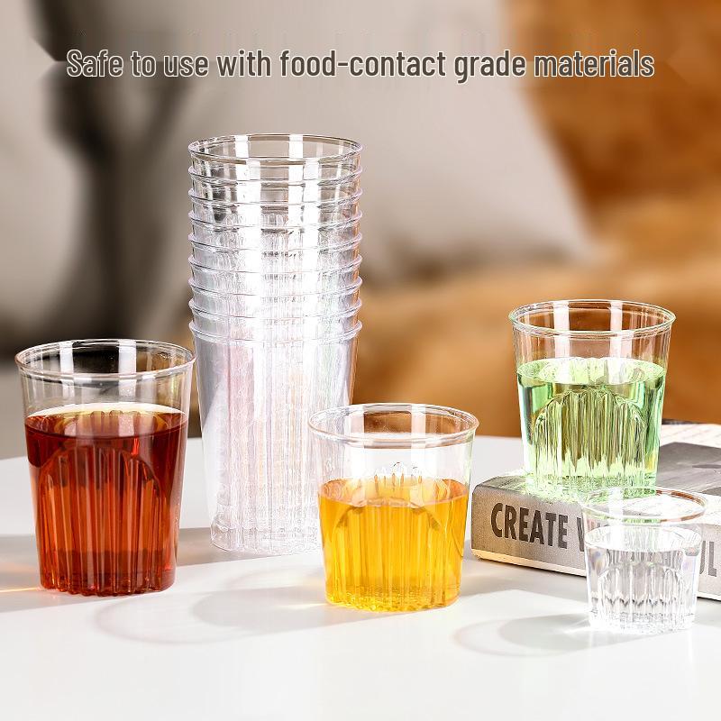 240ml Transparent Hard Plastic Aviation Cup with Customizable Logo
