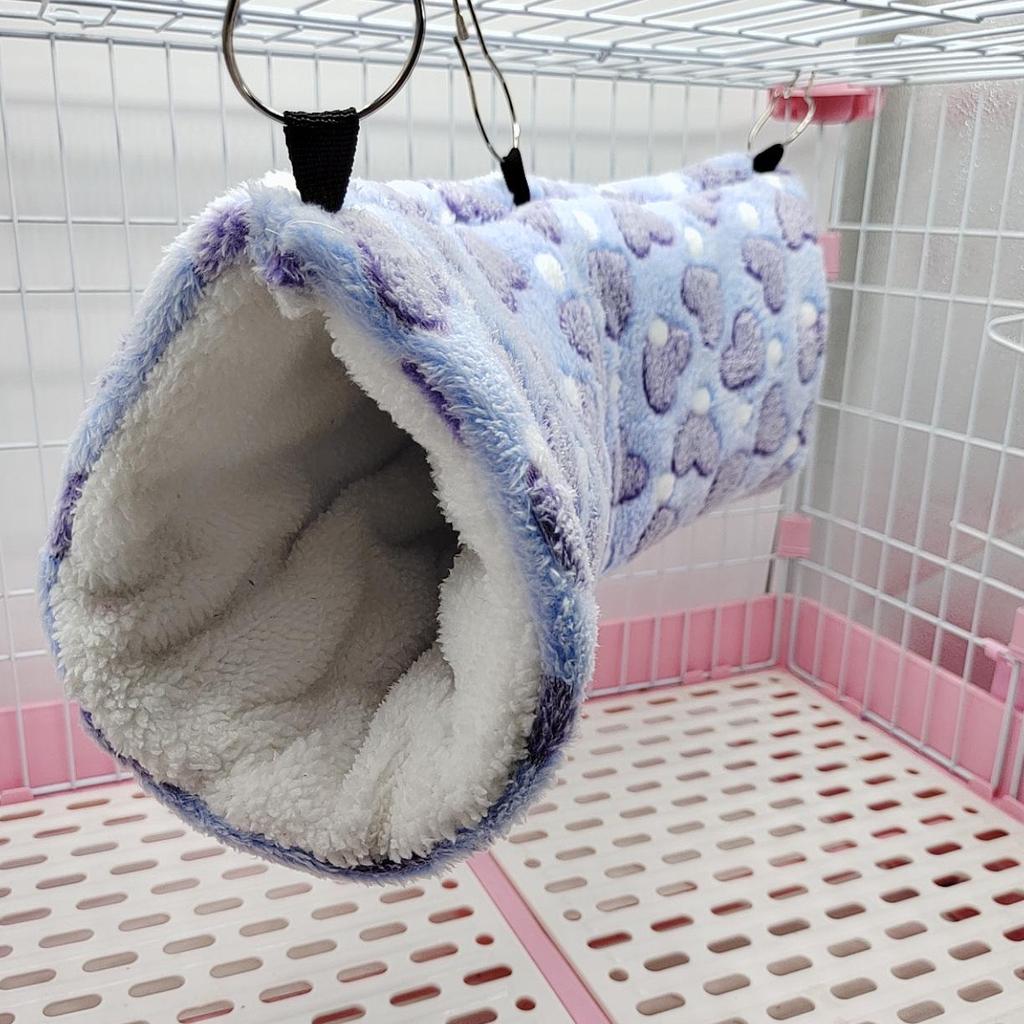 Super Soft Plush Tunnel Nest: Warming Hammock for Hamsters, Mice, Sugar Gliders, Ferrets, Guinea Pigs, and Cavies