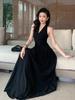 French Temperament Slim Fit and Thin Neck Dress Women's Summer New Waist Holiday Style Sleeveless Long Dress
