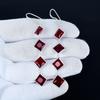 Red Ruby Gemstone Earrings, 925 Sterling Silver Earrings, Handmade Silver Earrings For Gift, Red Ruby Dangle Earrings Christmas Gift