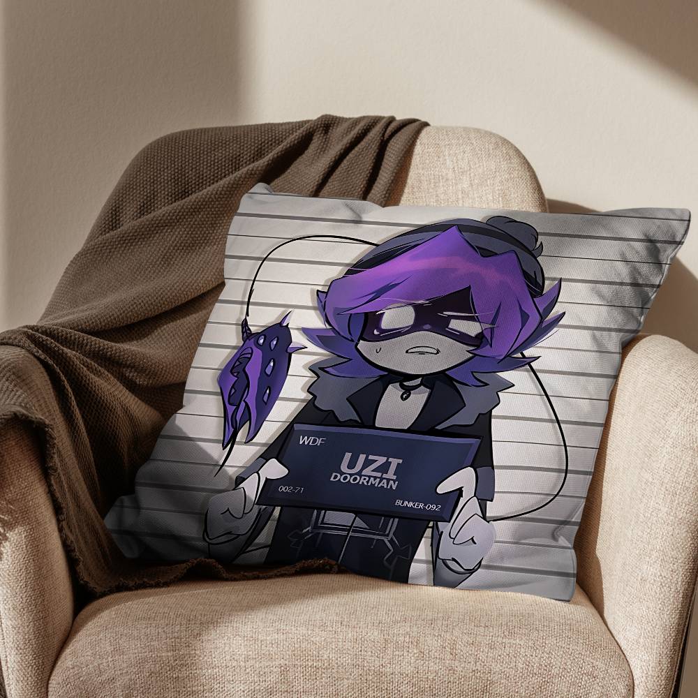 Cool N and Uzi Murder Drones Pillow Case Office Cushions Suitable For Sofa Car Bedroom Decorative Cushion Cover