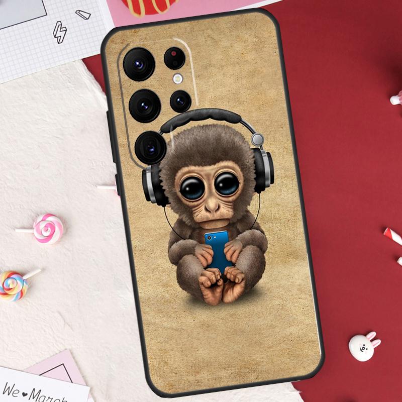 Monkey Gorilla Ape Baby Case For Samsung Galaxy S25 FE S23 FE S20 S21 S22 S24 S25 S26 Ultra S10 S25 Plus Cover Shell