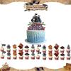 Caribbean Pirates Birthday Decorations Paper Plate Cup Napkins Banner Tablecloth For Kids Boys Baby Shower Pirate Party Supplies
