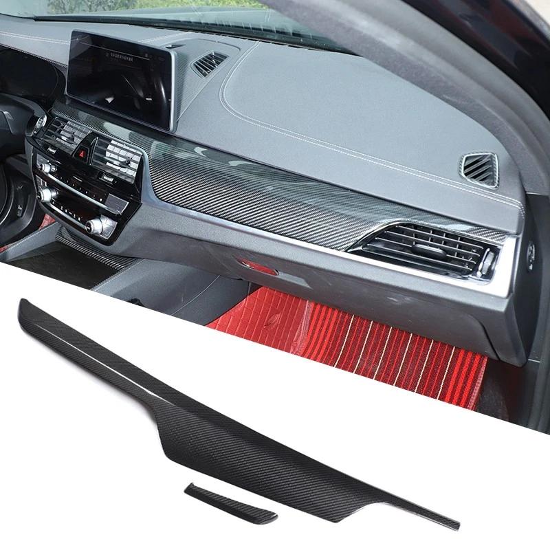 For BMW 5 Series G30 G38 17-23 6 Series GT G32 17-24 Real Carbon Fiber Car Dashboard Panel Decoration Car Accessories 2 pcs