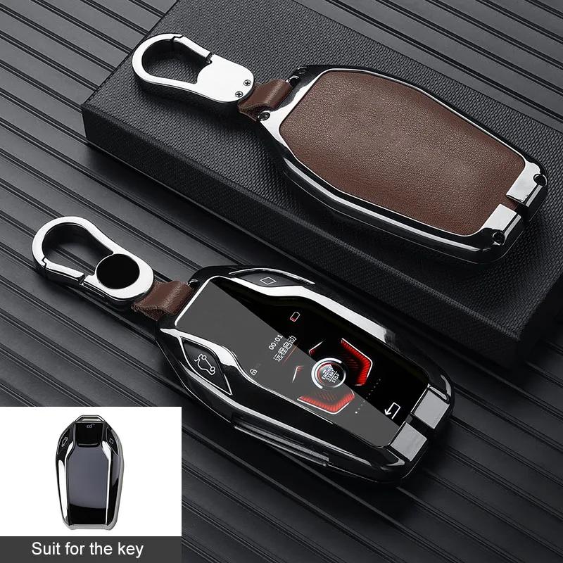 Zinc Alloy for BMW G30 G12 G11 G32 G31 5 7 Series I8 I15 G01 X3 X4 G02 G05 X5 G07 X7 LED Display Smart Remote Car Key Case Cover