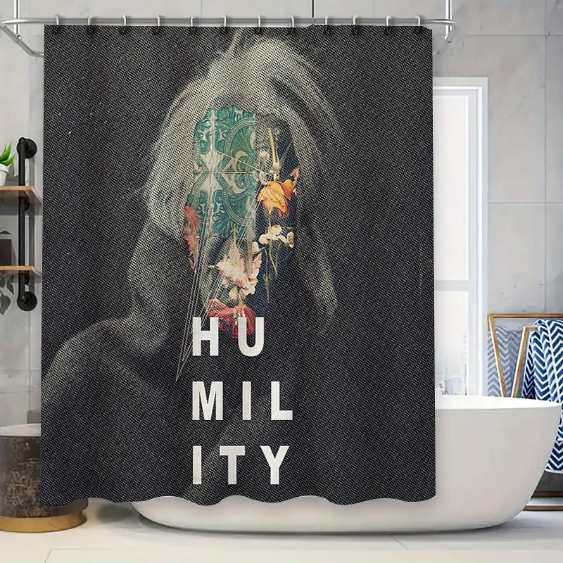 

Vintage Floral Shower Curtain Botanical Pattern Bathroom Decor Waterproof Fabric Liner Vintage Style Farmhouse Home Textile 90x180cm