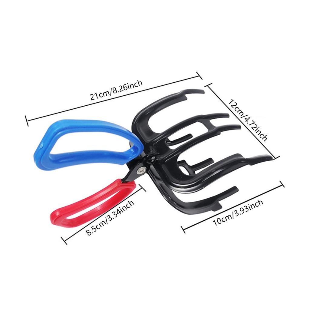Portable 2/3 Claw Fish Gripper 3 Teeth Fishing Pliers Anti-Slip Fish Claw Gripper for Most Freshwater Fish and Crab
