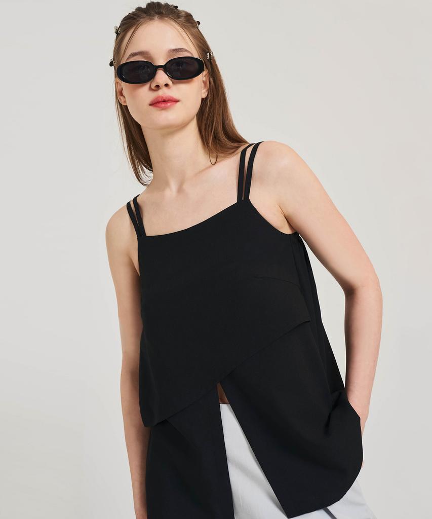HYEYEONG KIM Buckle Sleeveless Top - Black