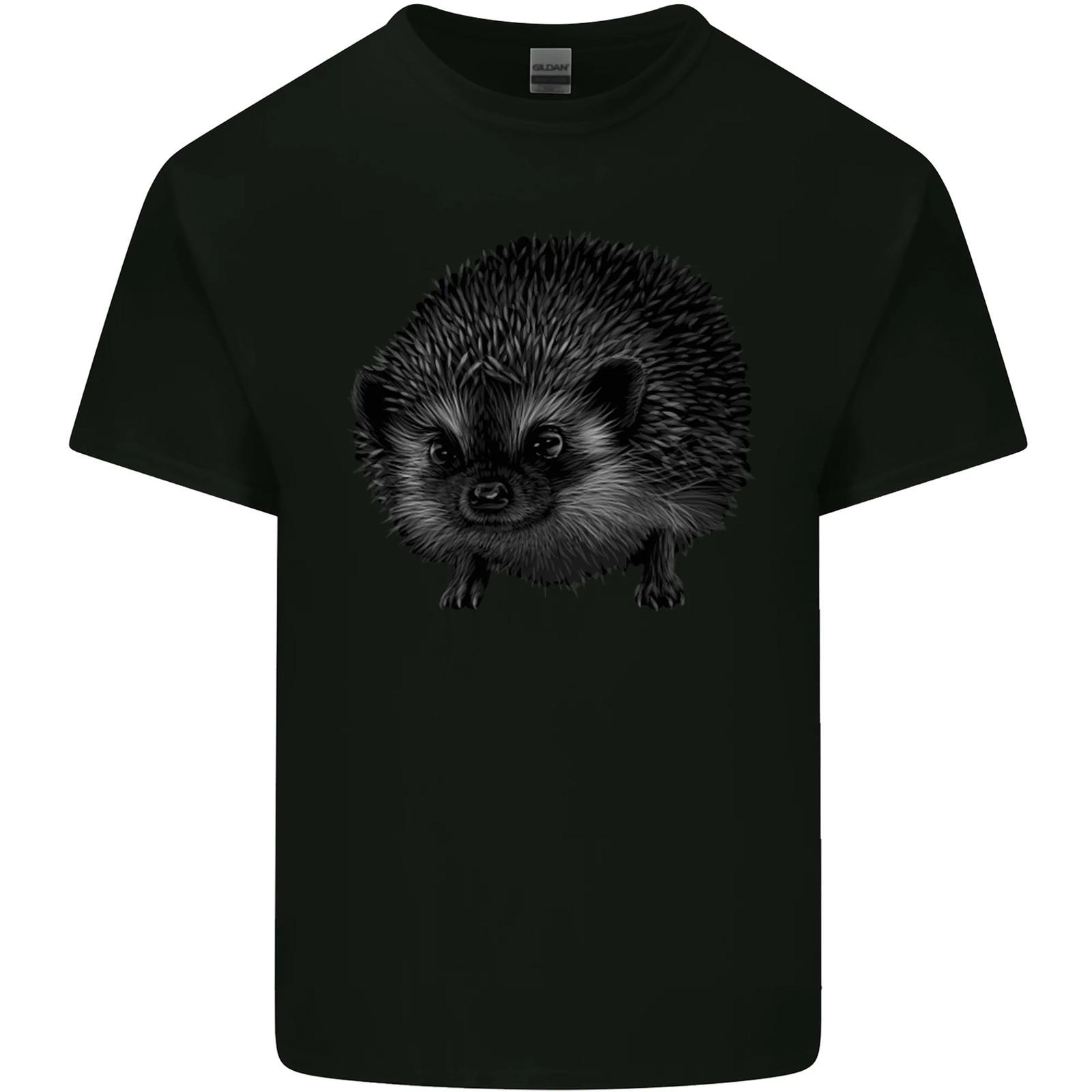 A Hedgehog Drawing Mens Cotton T-Shirt Tee Top S разноцветный