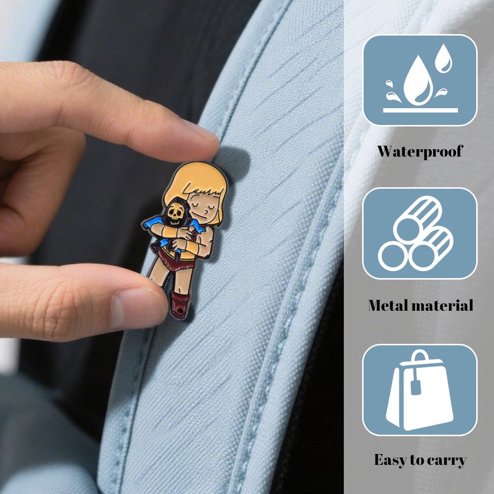 Giant He-Man Enamel Drip Pin Brooch