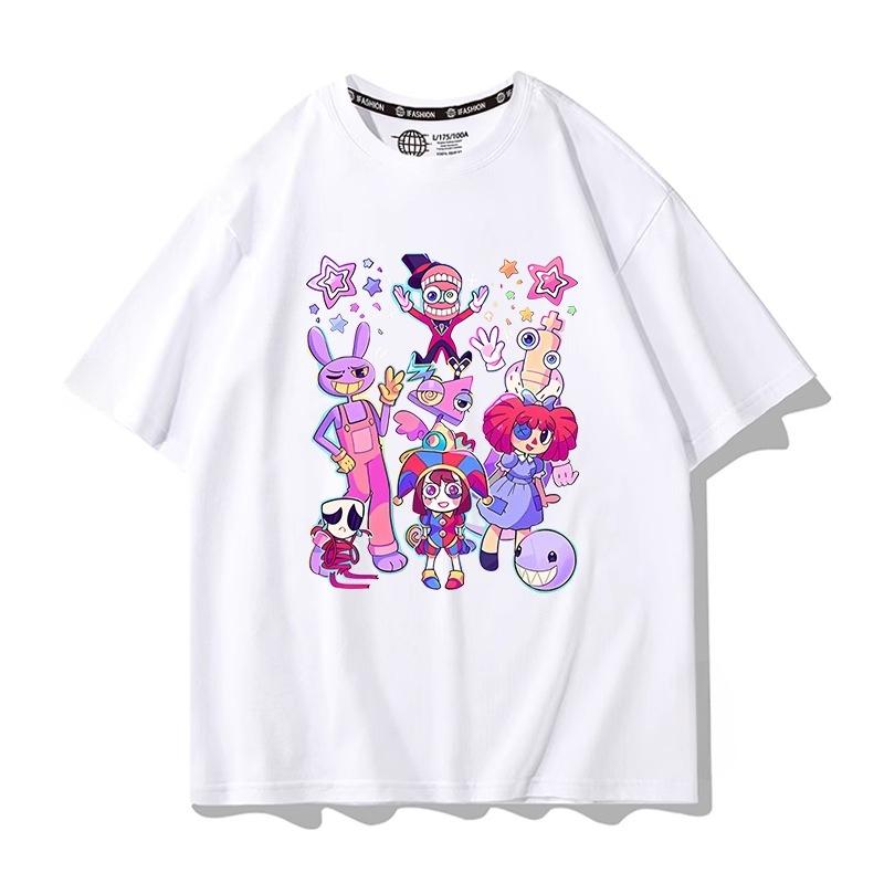 

Детская мультяшная футболка с принтом The Amazing Digital Circus, летняя модная, удобная, 100% хлопок, подростковая, с коротким рукавом 140