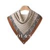 Light Luxury Square Scarf Geometric Silk Scarf Women's Autumn and Winter Atmosphere Warm Shawl Commuting Daily Multi-purpose Accessories
