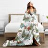 Vintage Christmas Tree Flannel Blanket Warm Soft Throw Blanket for Couch Bed Decorative Print Bedspread Sofa Bed Cover