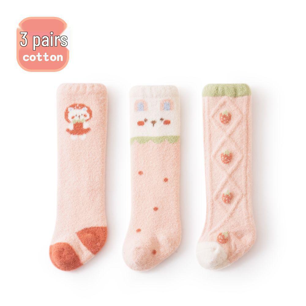 Winter Thickened Non-Slip Over-the-Knee Baby Socks 0-3 Months for Boys and Girls
