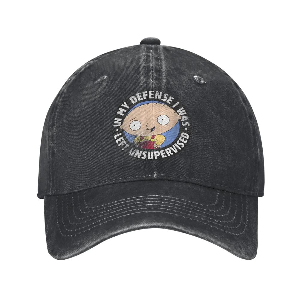 Families Cartoon Stewie Griffin Victory Is Mine Baseball Cap Vintage Distressed Washed Headwear Outdoor Summer Gift Caps