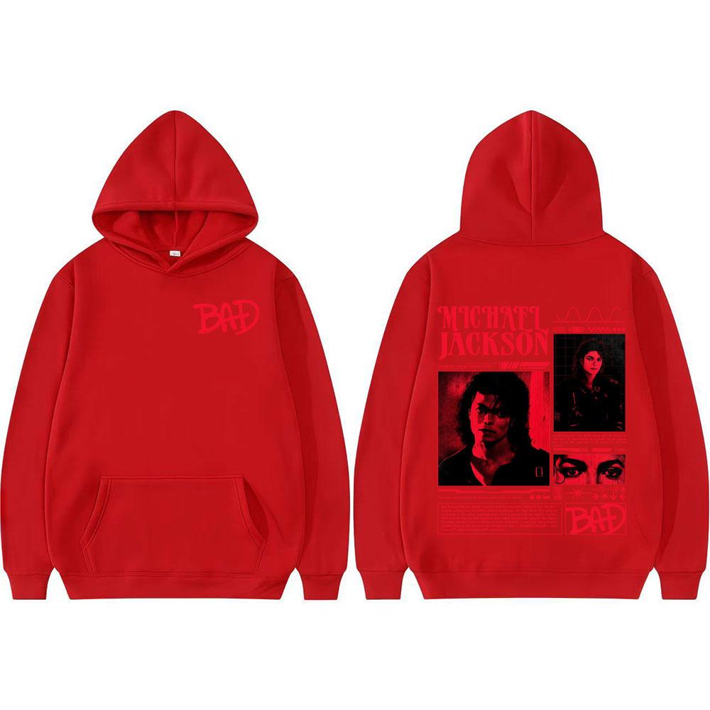 Michael Jackson King of Pop Bad Era Tour Sweatshirts Men Women Harajuku Hip Hop Punk Hoodies Casual Hoodie