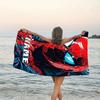 1pc Spider Man1 Beach Towel with Custom Name, Beach/Swimming/Bath/Picnic/Camping Towel, Suitable for Seaside Beaches