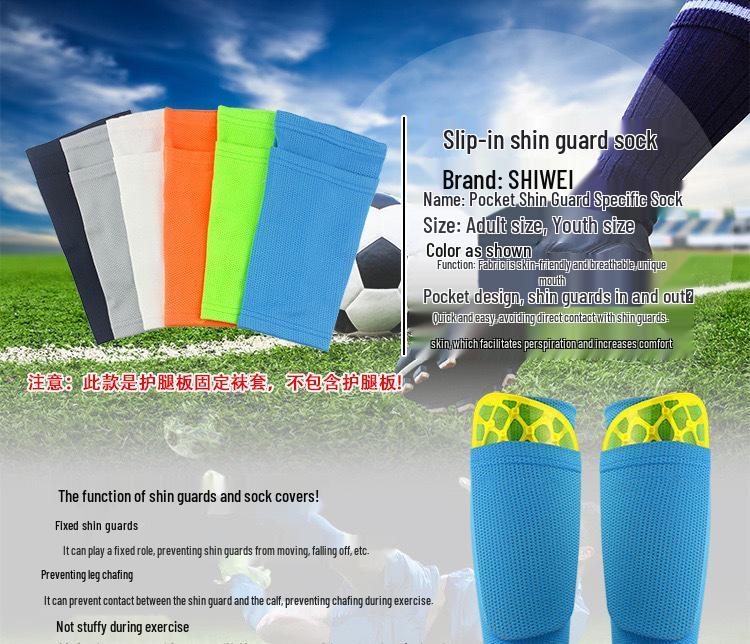 Breathable Football Leg Guards with Mesh and Sweat-Wicking Sock Sleeves