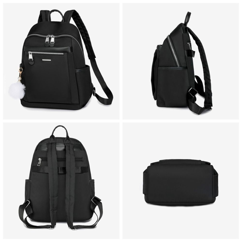 Waterproof Girl's Retro Backpack Simple College Students School Bags Nylon Shoulder Bag Girls