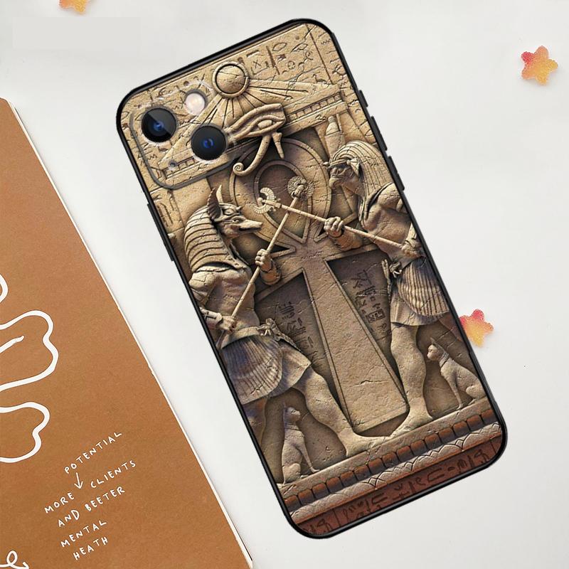 

Egypt Pharaoh Mural Case For Apple iPhone 15 16 14 13 12 11 Pro Max Mini XR 15 16 Plus 16e Protective Cover iPhone 16e