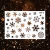 Snowflakes Stencil Christmas Templates Reusable PET Stencils for Kid Graffiti Drawing Scrapbooking Christmas Party Decor