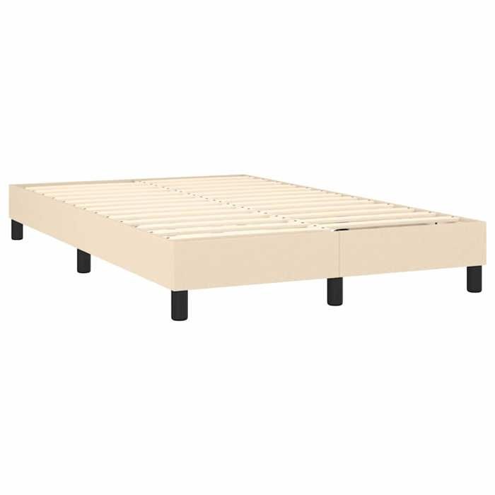 Maison Exclusive - Sommier à lattes de lit avec matelas Crème 120x200 cm Tissu