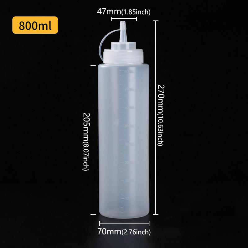 240-1000ml Plastic Pointed Mouth Squeeze Type Made Environmentally Friendly Bottles Containers For Sauces Ketchup BBQ Syrup Oils