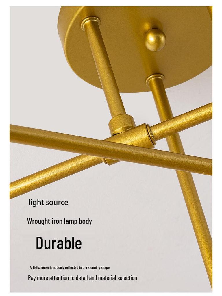 Creative American Multi-Branch Ceiling Chandelier for Living Room and Bedroom