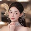 Mori Style Elf Crystal Hair Clip with Butterfly Wings & Tassel – Perfect for Wedding & Photography