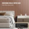 Wood Slat Acoustic Panels 8 PCS 96 X 6 Inch WPC for Modern Wall Grey Oak