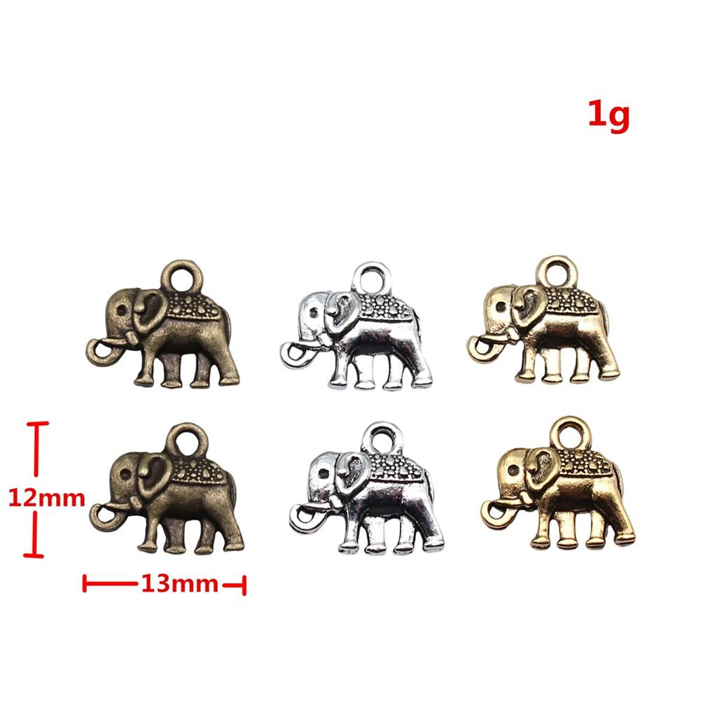 Antique Style Elephant Charms Metal Animal Pendants For DIY Jewelry Keychain Bag Accessories