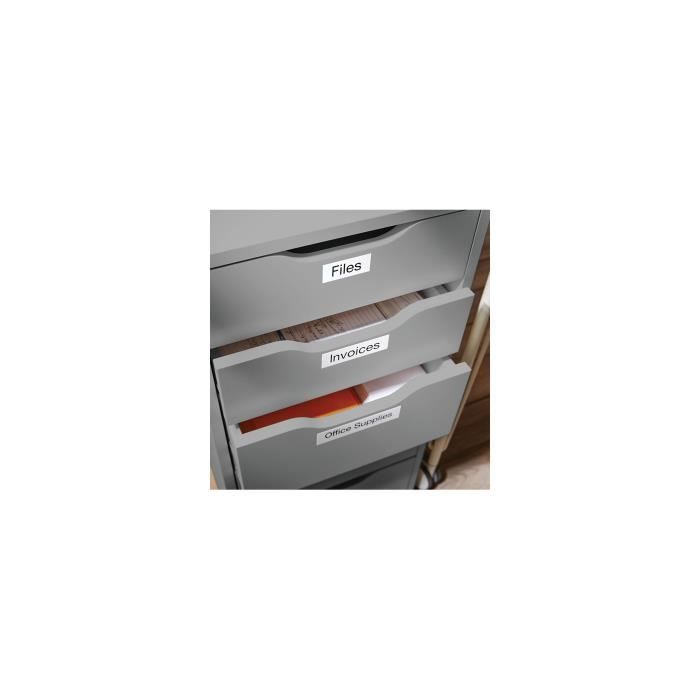 DYMO LabelManager cassette ruban D1 19mm x 7m Noir/Blanc (compatible avec les LabelManager et les LabelWriter Duo)