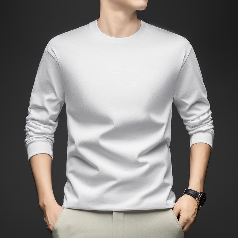 Men's Pure Cotton Round-Neck Long-Sleeve Hoodie - Comfortable, Loose-Fit, Solid Color for All Ages