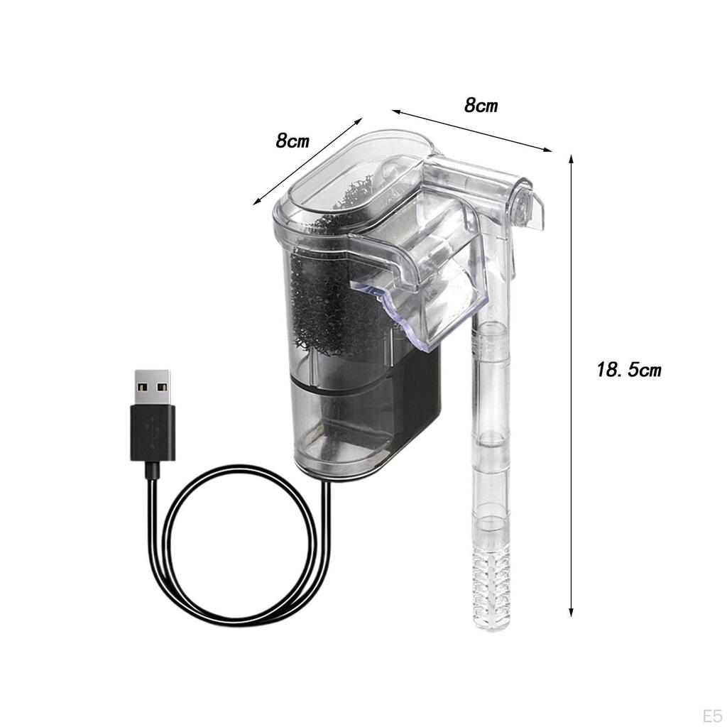 Aquarium Hang on Filter Power Waterfall for Freshwater Saltwater Tank plug