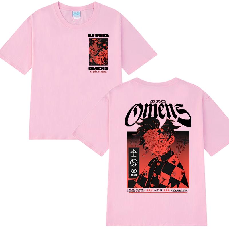 Gothic Bad Omens Démon oboustranný potisk tričko Pánské Dámské vintage Hip Hop streetwear Unisex 100% bavlna trička s krátkým rukávem