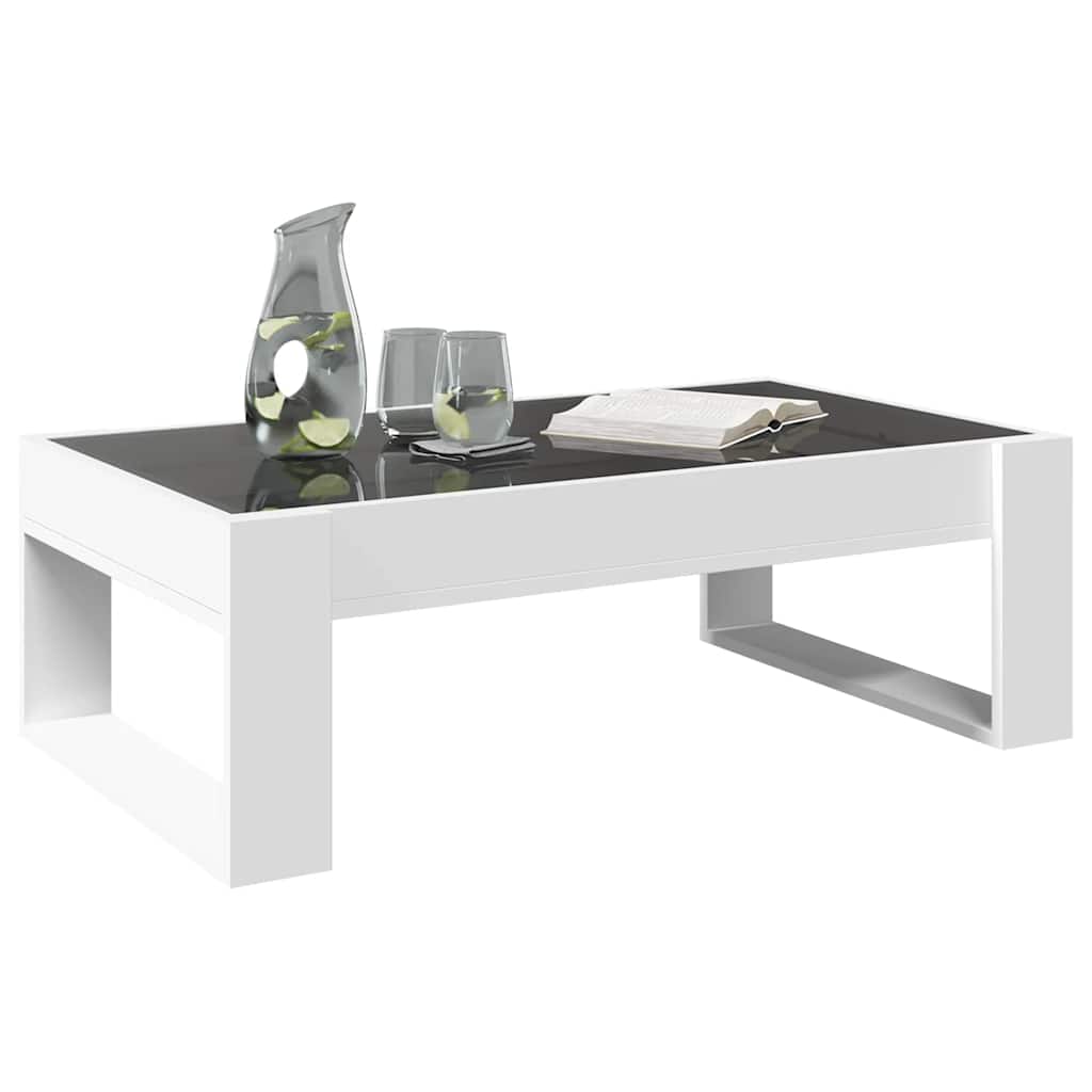 Infinity LED Coffee Table in White 90 x 53 x 30 cm