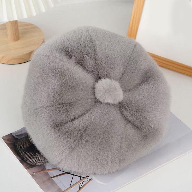 Winter Painter's Hat Vintage Faux Mink Fur Artistic Thickened Fashion Accessories Warmth Adjustable French Style One Size