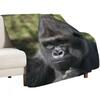 Coperta con Ritratto di Gorilla Silverback Coperta Decorativa Elegante Regalo per Amici Compagno di Stanza